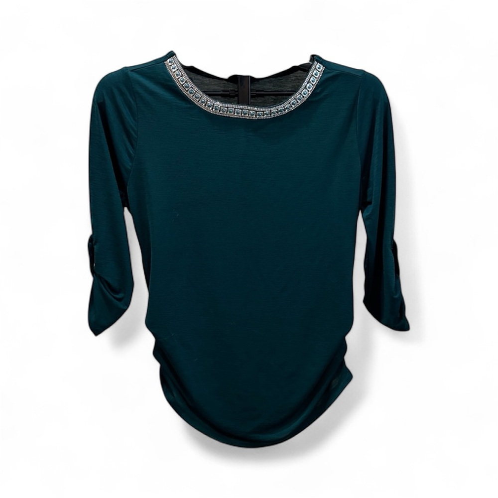 Workshop Republic Clothing Teal Embellished Blouse